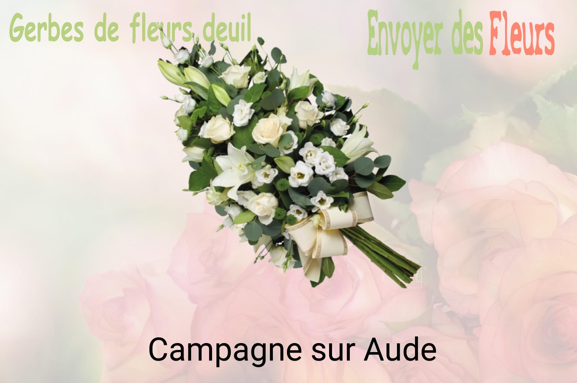 Gerbe de fleurs de deuil livrée à Campagne-sur-Aude